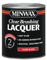 Minwax 155000000 Brushing Lacquer, Gloss, Liquid, Clear, 1 qt, Can